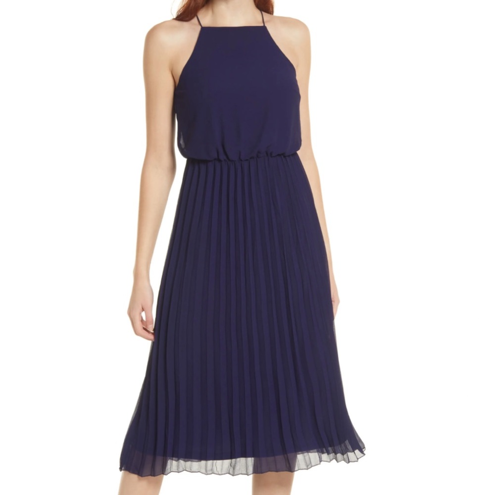 Sam Edelman Pleated Skirt Midi Dress